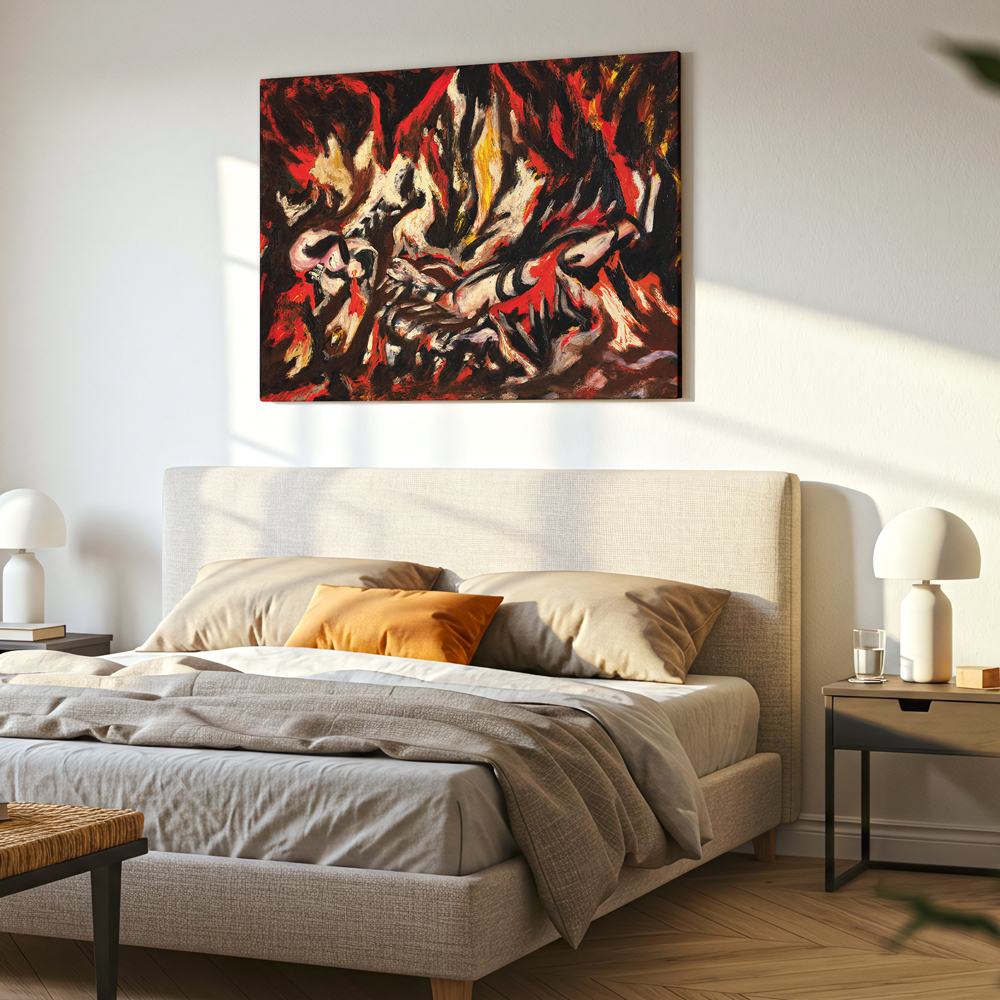 Πινακας σε καμβά JACKSON POLLOCK - THE FLAME