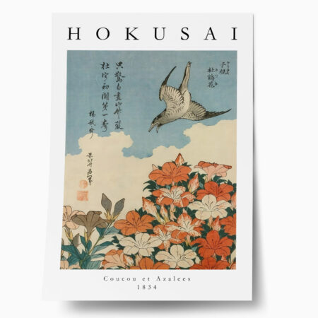 Πόστερ KATSUSHIKA HOKUSAI - COUCOU ET AZALEES - Διασημοι Ζωγραφοι Sticky 1