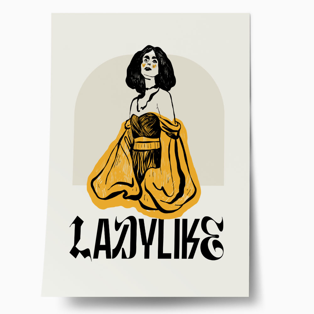 Πόστερ LADYLIKE WOMAN WITH DRESS
