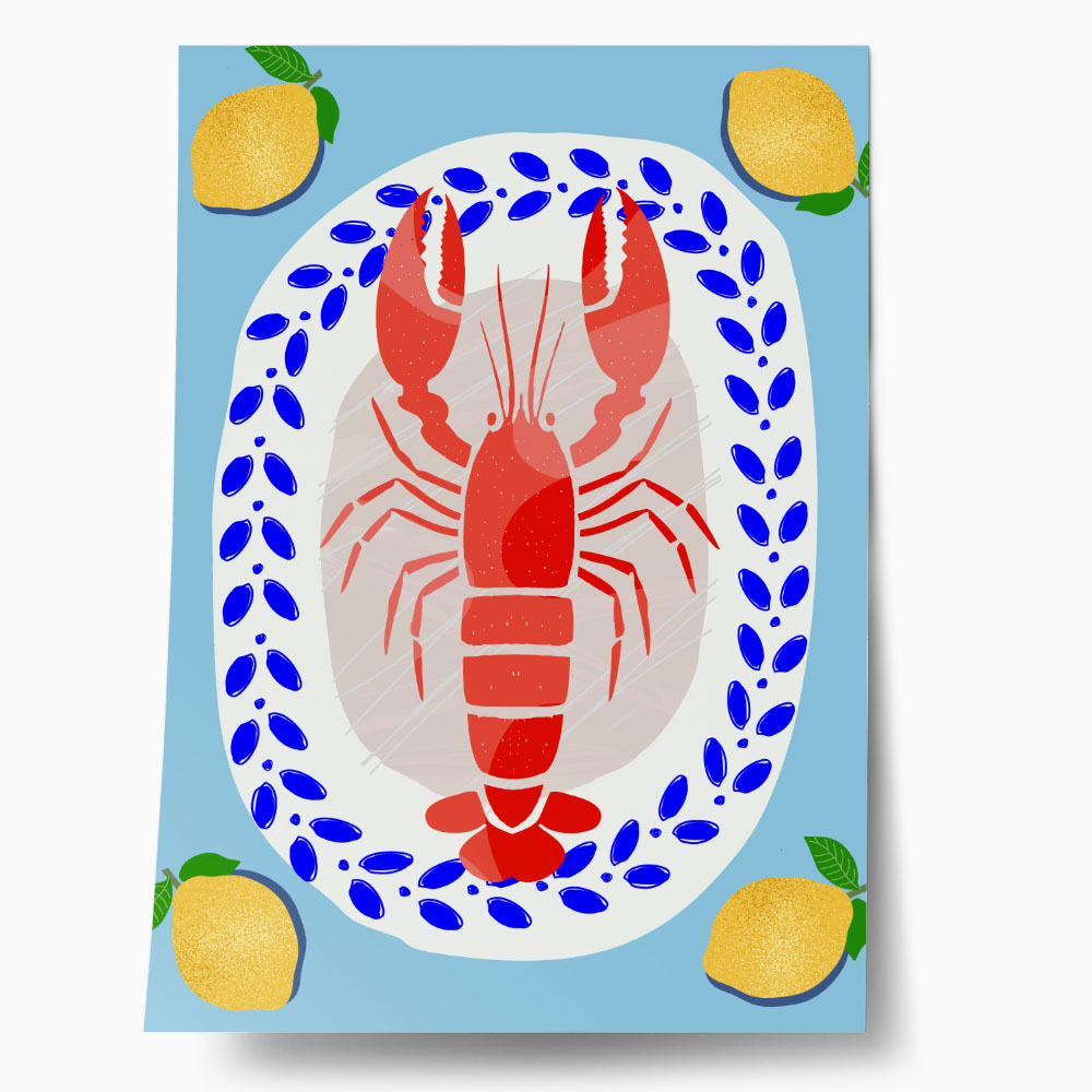 Πόστερ LOBSTER ILLUSTRATION