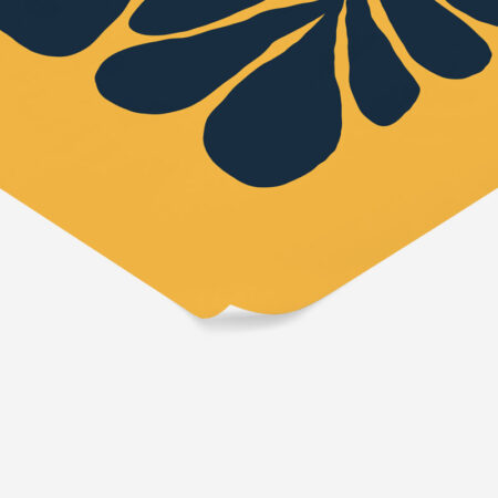 Πόστερ MATISSE STYLE FLORAL BLUE AND ORANGE - Abstract - Αφηρημένα Sticky 2