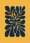 Πόστερ MATISSE STYLE FLORAL BLUE AND ORANGE