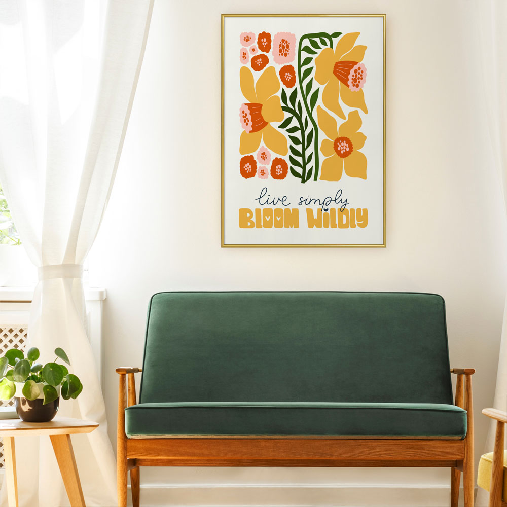 Πόστερ MATISSE STYLE FLORAL LIVE SIMPLY BLOOM WILDLY