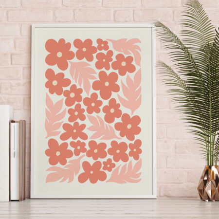 Πόστερ MATISSE STYLE FLORAL PINK - Abstract - Αφηρημένα