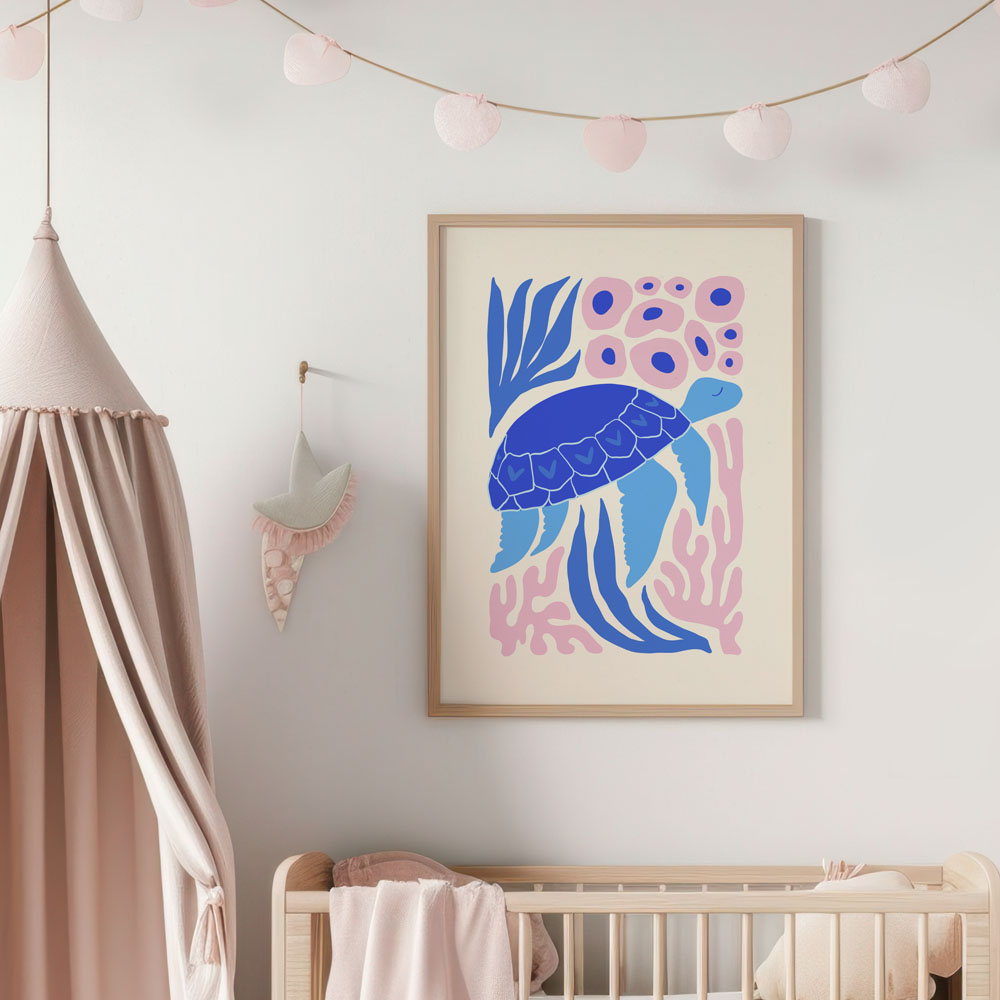 Πόστερ MATISSE STYLE SEA TURTLE