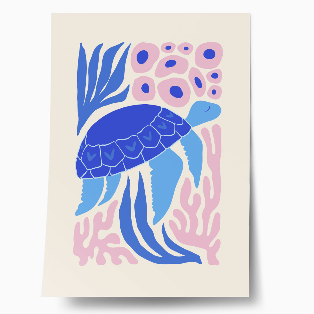 Πόστερ MATISSE STYLE SEA TURTLE