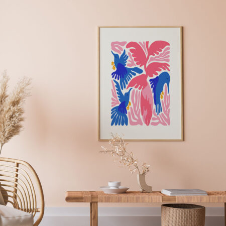 Πόστερ MATISSE STYLE TROPICAL BIRDS AND PLANTS - Ζωα