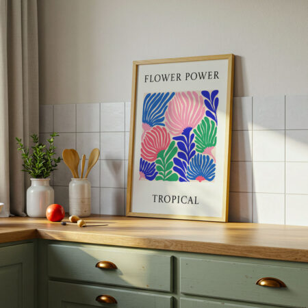 Πόστερ MATISSE STYLE TROPICAL FLOWER POWER 2 - Abstract - Αφηρημένα