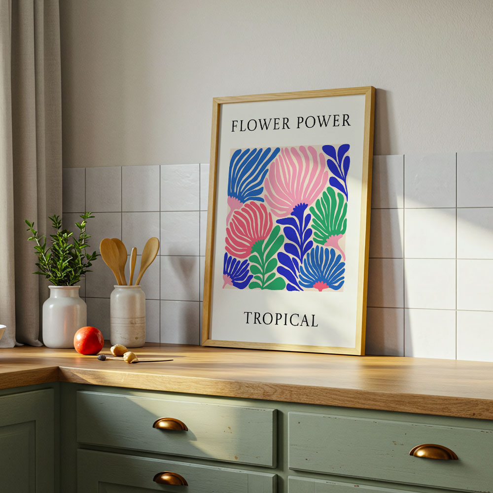 Πόστερ MATISSE STYLE TROPICAL FLOWER POWER 2