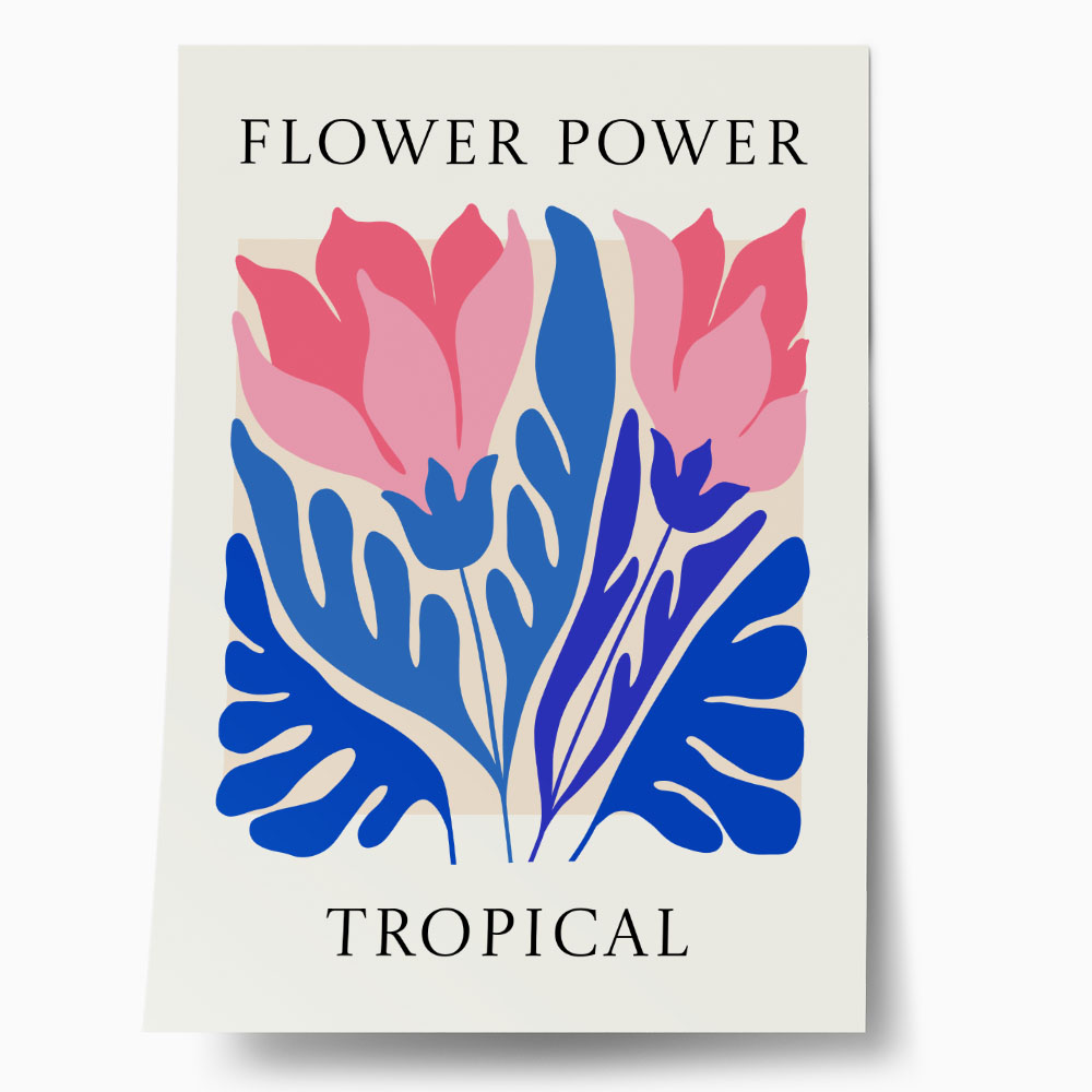 Πόστερ MATISSE STYLE TROPICAL FLOWER POWER