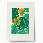 Πόστερ MATISSE STYLE TROPICAL ORANGE AND GREEN FLOWERS 2