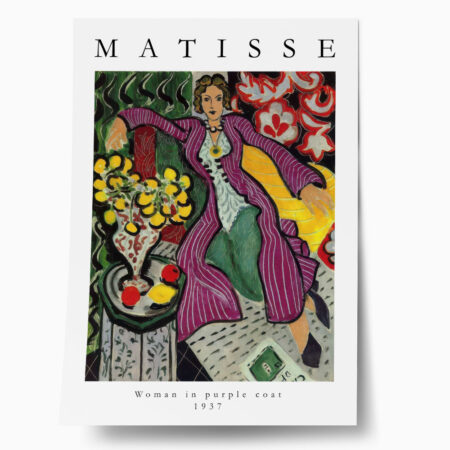 Πόστερ MATISSE - WOMAN IN PURPLE COAT - Διασημοι Ζωγραφοι Sticky 1