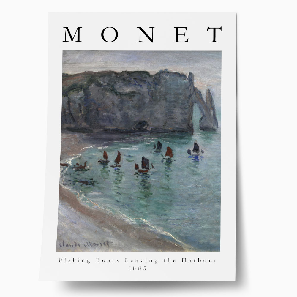 Πόστερ MONET - FISHING BOATS LEAVING THE HARBOUR