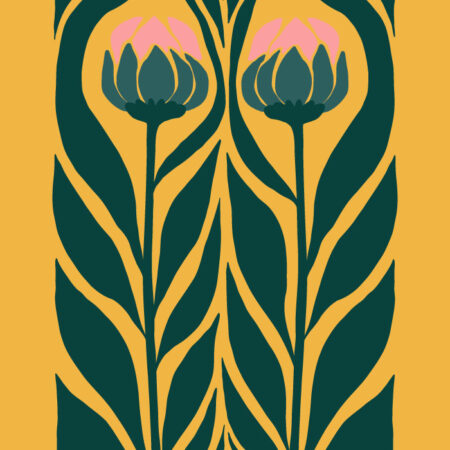Πόστερ PINK AND GREEN FLOWERS 2 - Botanical - Λουλούδια Sticky 3