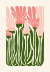 Πόστερ PINK AND GREEN FLOWERS