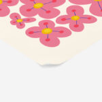 Πόστερ PINK AND YELLOW ABSTRACT FLORAL