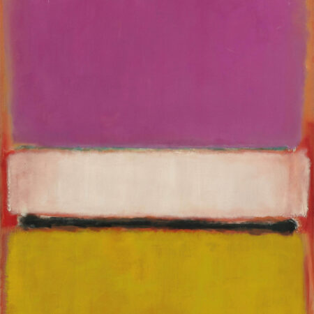Πινακας σε καμβά ROTHKO - PURPLE WHITE YELLOW - Rothko Mark Sticky 6