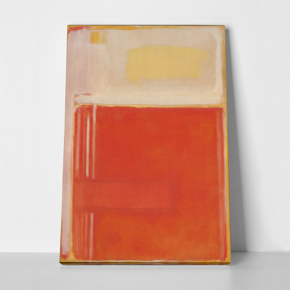 Πινακας σε καμβά ROTHKO - WHITE BEIGE RED ORANGE
