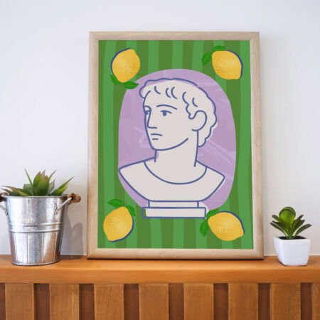 Πόστερ STATUE HEAD ILLUSTRATION - Πορτραιτα - Φιγουρες