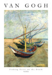 Πόστερ VAN GOGH - FISHING BOATS ON THE BEACH AT SAINTES-MARIES
