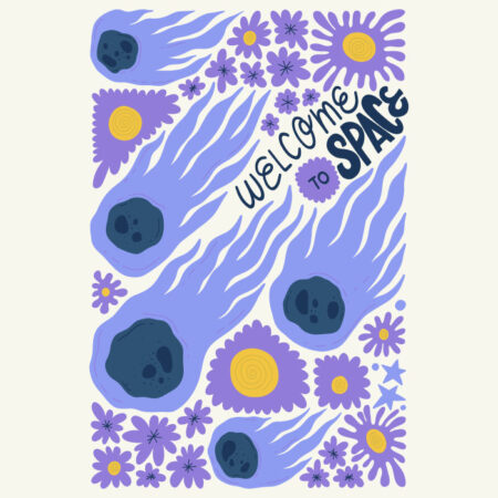 Πόστερ WELCOME TO SPACE - Abstract - Αφηρημένα Sticky 3