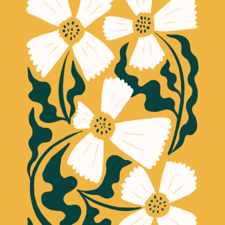 Πόστερ WHITE AND GREEN FLOWERS - Botanical - Λουλούδια Sticky 3