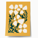 Πόστερ WHITE AND GREEN FLOWERS