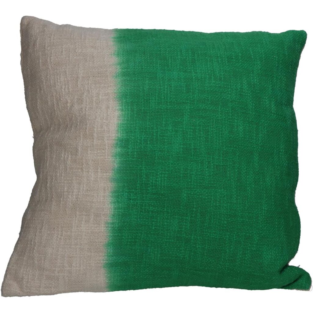 Μαξιλάρι Dip Dye Πράσινο Βαμβακερό 45x45cm