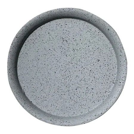 ΠΙΑΤΟ FIBER CLAY ΓΚΡΙ ΓΡΑΝΙΤΗ ΣΤΡΟΓΓΥΛΟ ΓΙΑ ΚΑΣΠΩ - Φ28x3.5cm - Κασπω Sticky 1