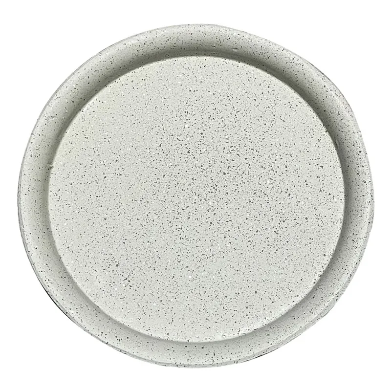 ΠΙΑΤΟ FIBER CLAY ΜΠΕΖ-ΓΡΑΝΙΤΗ ΣΤΡΟΓΓΥΛΟ ΓΙΑ ΚΑΣΠΩ - Φ32x3.5cm