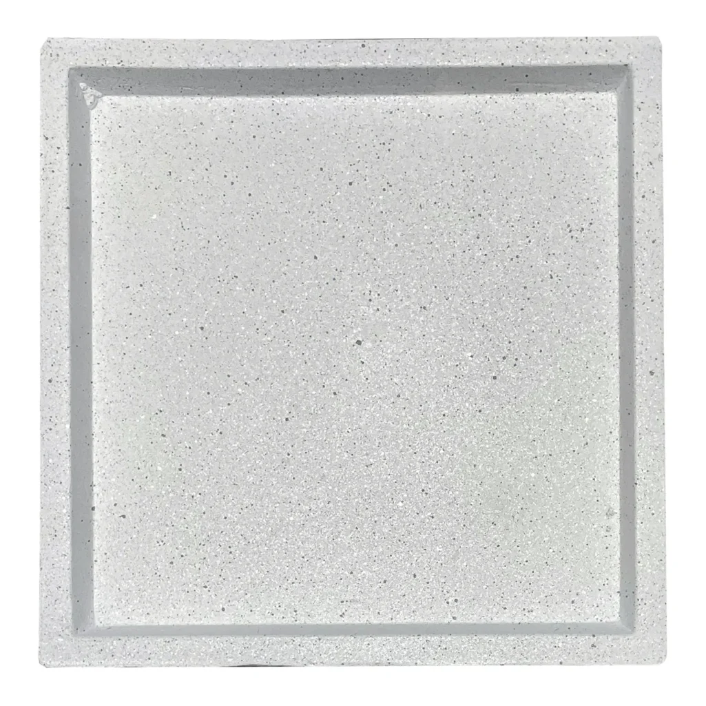 ΠΙΑΤΟ FIBER CLAY ΛΕΥΚΟ ΓΡΑΝΙΤΗ ΤΕΤΡΑΓΩΝΟ ΓΙΑ ΚΑΣΠΩ - 33x33x4cm