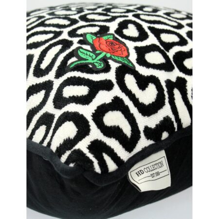 Μαξιλάρι Με Σχέδιο Τριαντάφυλλο Μαύρο Polyester 43x43cm - Διακοσμητικά Μαξιλάρια Sticky 2