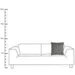 Μαξιλάρι Με Σχέδιο Τριαντάφυλλο Μαύρο Polyester 43x43cm