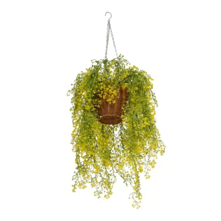 GOLDEN BELL WILLOW HANGING PLANT 20626 Τεχνητό Κρεμαστό Διακοσμητικό Φυτό Κίτρινη Ιτιά Μ40 x Π40 x Y60cm -  Sticky 2