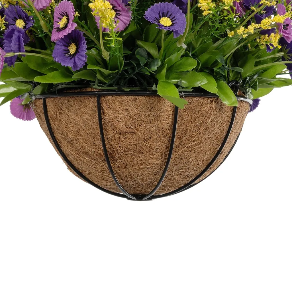 GERBERA HANGING PLANT 20637 Τεχνητό Κρεμαστό Διακοσμητικό Φυτό Ζέρμπερας Μ40 x Π40 x Y46cm