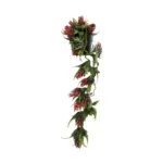 HANGING RED PINE CONE 20869 Τεχνητό Κρεμαστό Διακοσμητικό Φυτό Κόκκινο Κουκουνάρι Μ17 x Π17 x Υ50cm