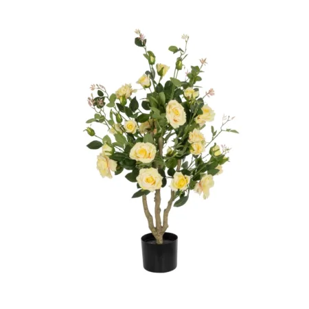 YELLOW ROSES 21073 Τεχνητό Διακοσμητικό Δέντρο Τριανταφυλλιά Μ50 x Π50 x Υ90cm - Τεχνητα Ανθισμένα Δεντρα