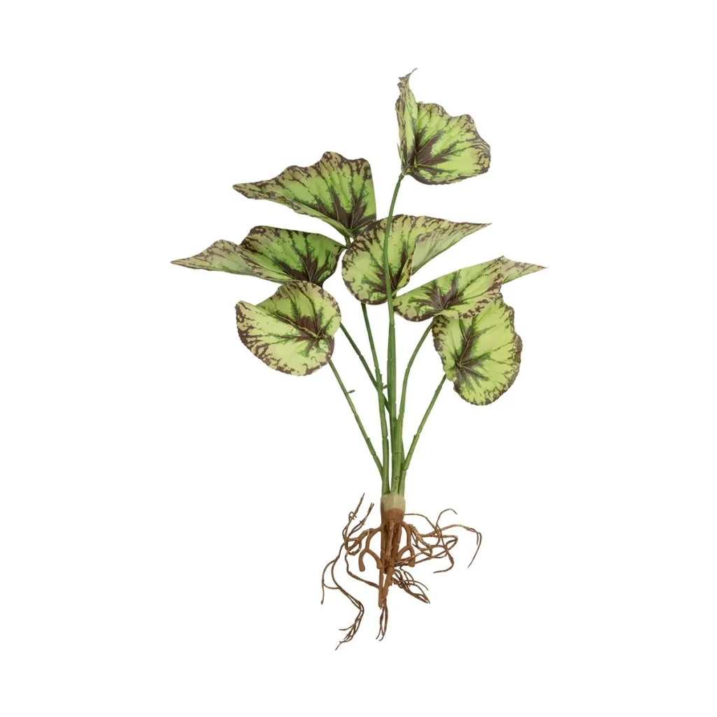 BEGONIA LEAVES ROOTED 21491 Τεχνητό Διακοσμητικό Φυτό Πολύχρωμη Βιγόνια Μ25 x Π14 x Υ35cm