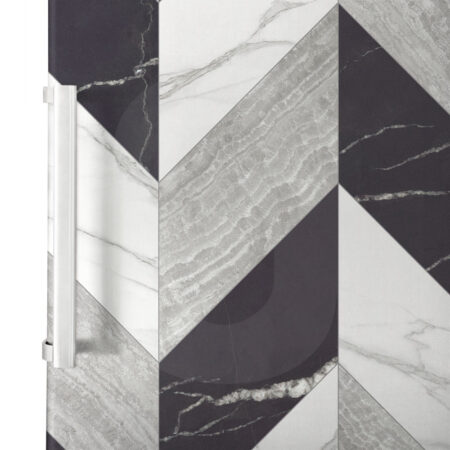 Αυτοκόλλητο ψυγείου BLACK AND WHITE MARBLE GEOMETRICAL - Απομιμηση υλικων Sticky 2