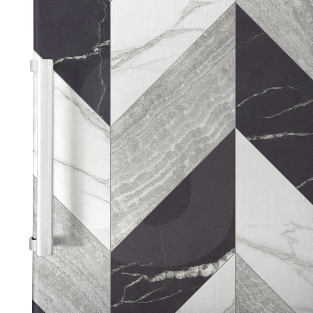 Αυτοκόλλητο ψυγείου BLACK AND WHITE MARBLE GEOMETRICAL