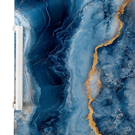 Αυτοκόλλητο ψυγείου BLUE AND GOLD MARBLE - Απομιμηση υλικων Sticky 2