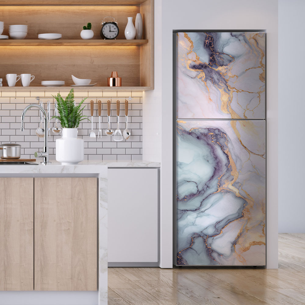 Αυτοκόλλητο ψυγείου BLUE PINK GOLD MARBLE
