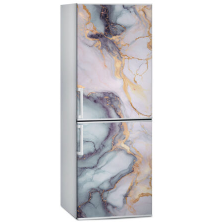 Αυτοκόλλητο ψυγείου BLUE PINK GOLD MARBLE - Απομιμηση υλικων