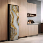 Αυτοκόλλητο ψυγείου BROWN AND GOLD MARBLE