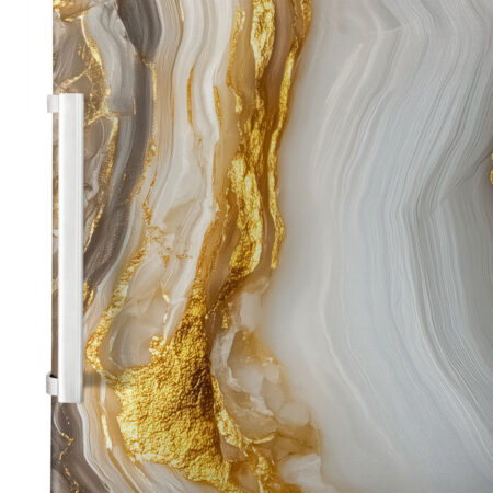 Αυτοκόλλητο ψυγείου BROWN AND GOLD MARBLE - Απομιμηση υλικων Sticky 2