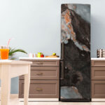 Αυτοκόλλητο ψυγείου BROWN ORANGE AND GREY MARBLE