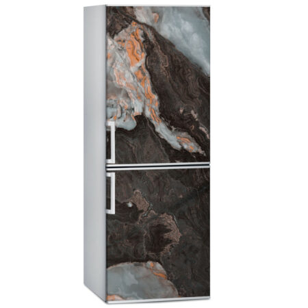Αυτοκόλλητο ψυγείου BROWN ORANGE AND GREY MARBLE - Απομιμηση υλικων