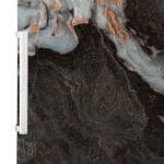 Αυτοκόλλητο ψυγείου BROWN ORANGE AND GREY MARBLE