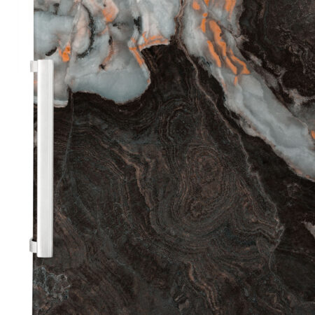 Αυτοκόλλητο ψυγείου BROWN ORANGE AND GREY MARBLE - Απομιμηση υλικων Sticky 2