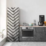 Αυτοκόλλητο ψυγείου GEOMETRIC BLACK AND WHITE MARBLE
